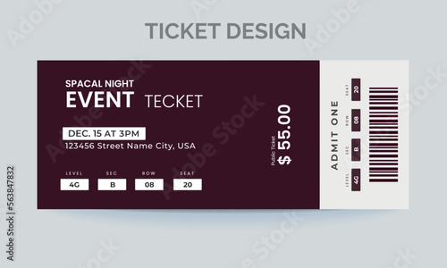 Event Ticket Template Design