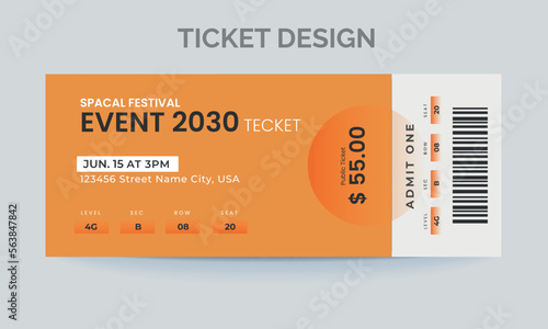 Event Ticket Template Design