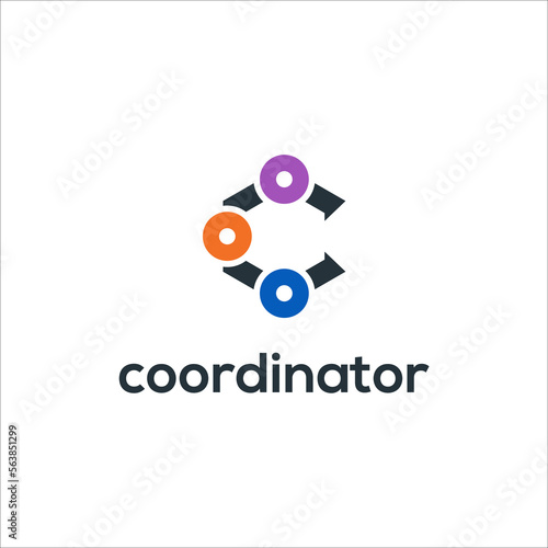 Initial C coordinator logo vector