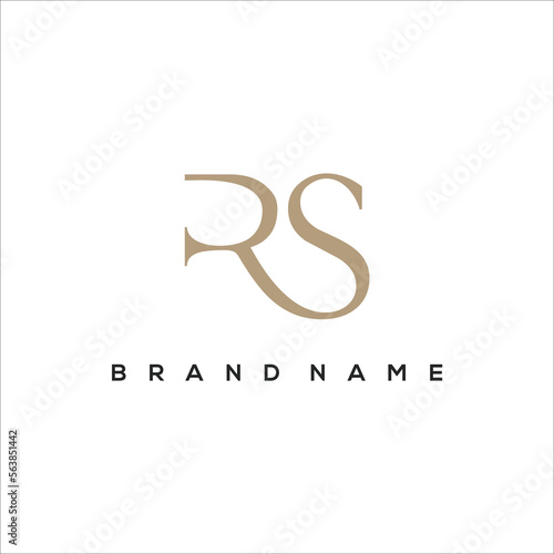 Luxury RS logo vector template