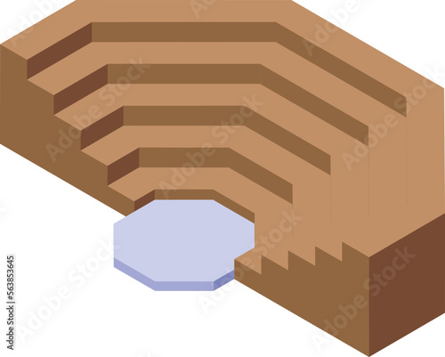 Amphitheater icon isometric vector. City travel. Old architecture