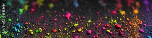 Abstract color burst on black background, wallpaper, grunge, splat