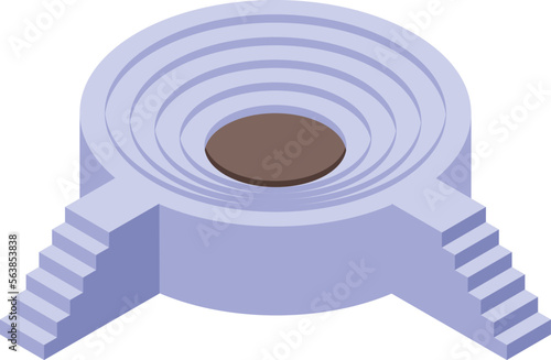 Architecture amphitheater icon isometric vector. Travel building. City europe