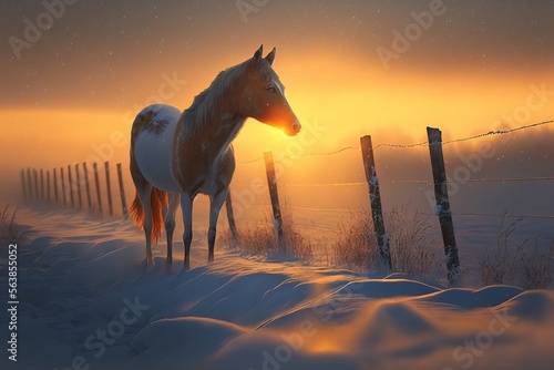 horse in the snow © utiu