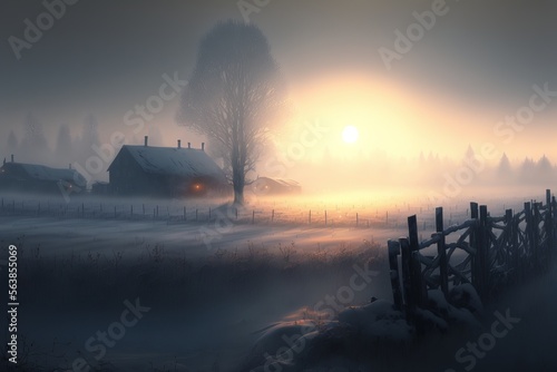 sunrise over the frozen earth © utiu