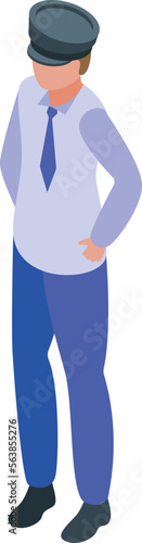 London bus driver icon isometric vector. Transport tour. British uk