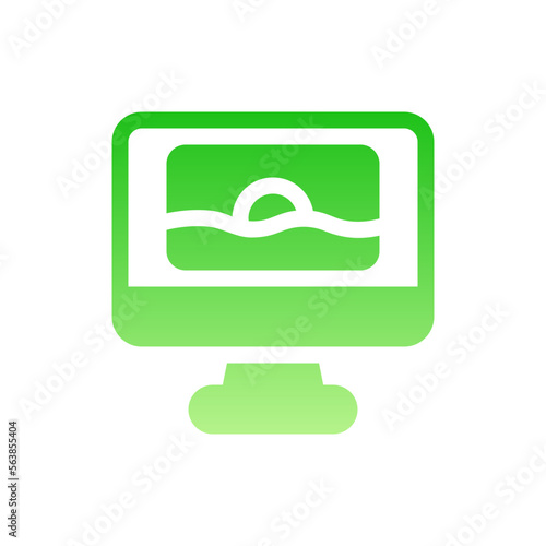 retouch flat gradient icon