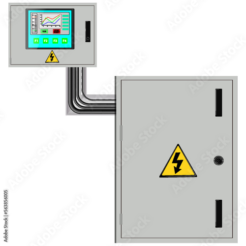  Control Panel. Production control panel and control of computer devices. Touchpad. 