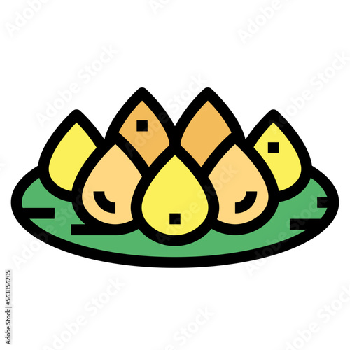 dessert filled outline icon style