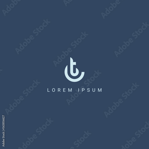 Modern creative unique letter CT TC logo initial based Monogram icon vector photo