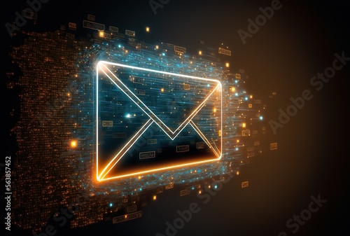 Envelope icon, Mail icon business  correspondence Concept Generative AI   photo