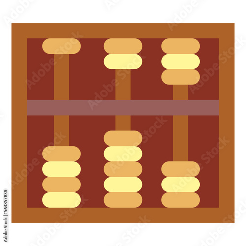 abacus flat icon style