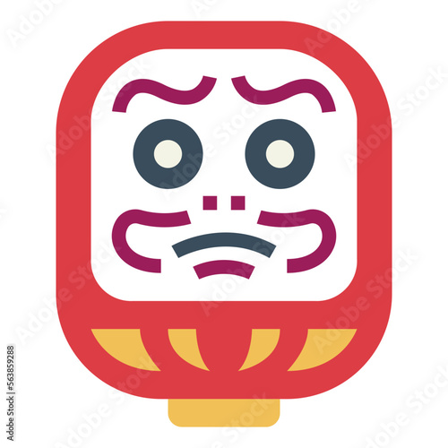 daruma flat icon style