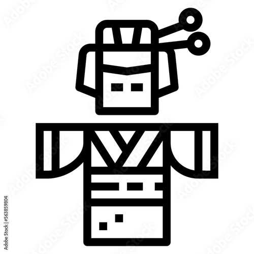 geisha line icon style