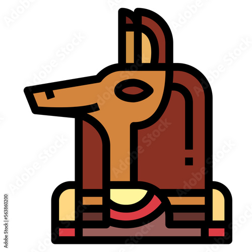 anubis filled outline icon style