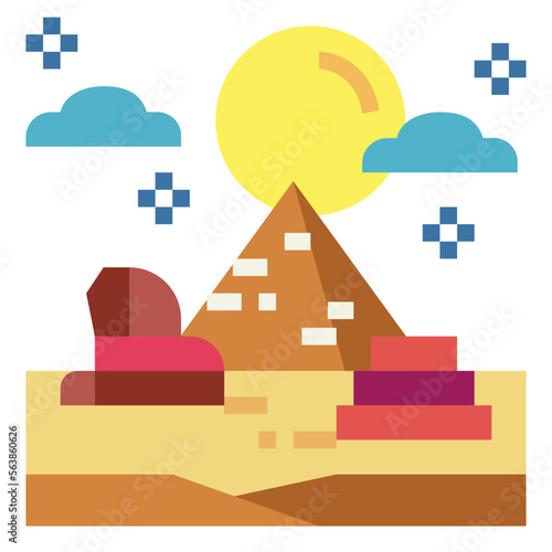 egypt flat icon style