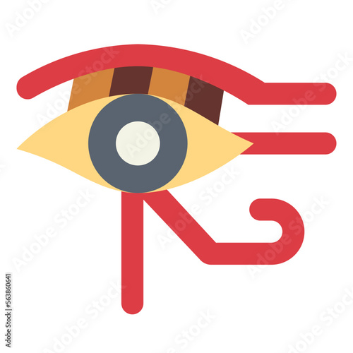 eye of ra flat icon style