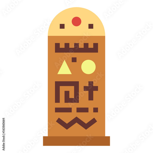 hieroglyph flat icon style