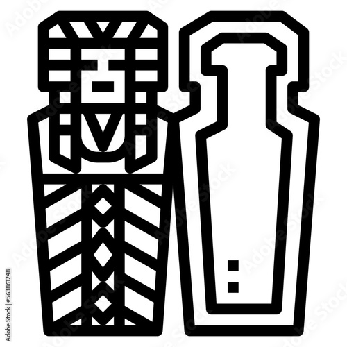 sarcophagus line icon style