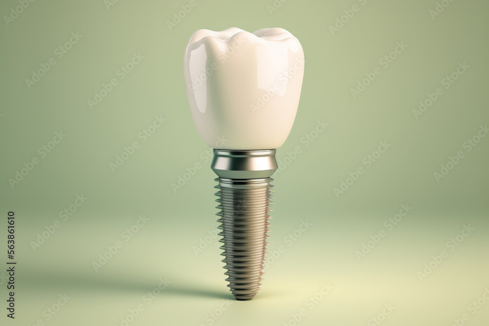 Dental Implant on light background Dental Implant on light background