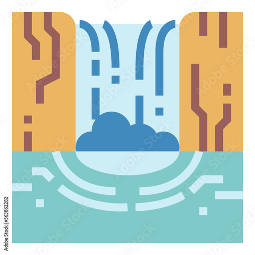 waterpark flat icon style