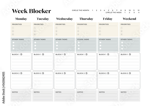 Time Blocking Planner, Time Boxing, Time Management, Printable Planner