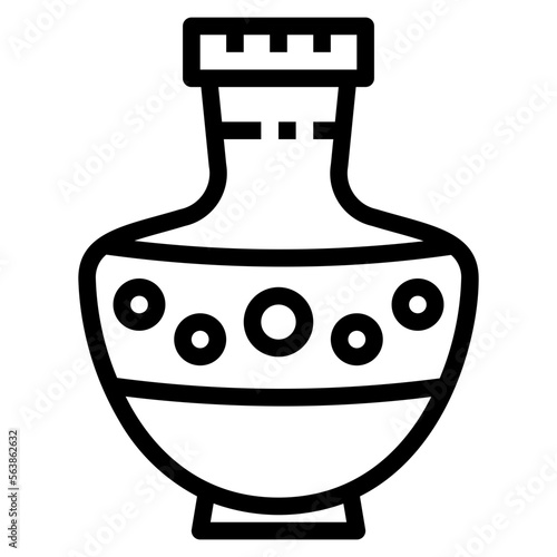 pottery line icon style