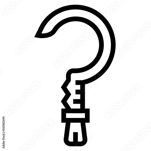 scythe line icon style