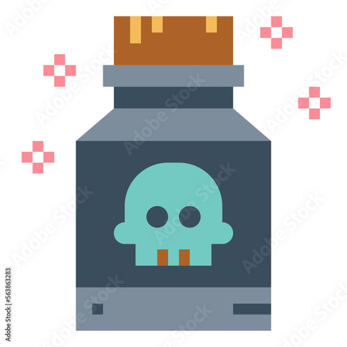 poison flat icon style