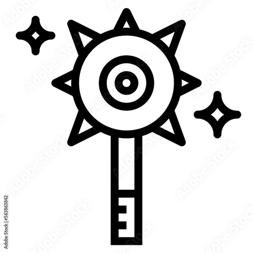 Mace line icon style