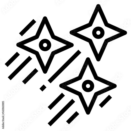 shuriken line icon style