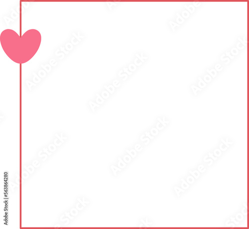 Valentine Frame Border Heart Square Shape photo