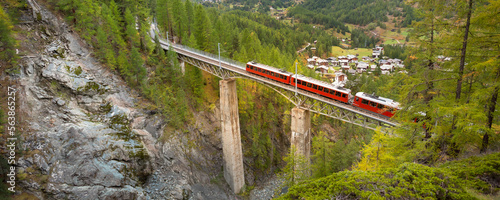 Zermatt, Switzerland. Gornergrat train banner photo