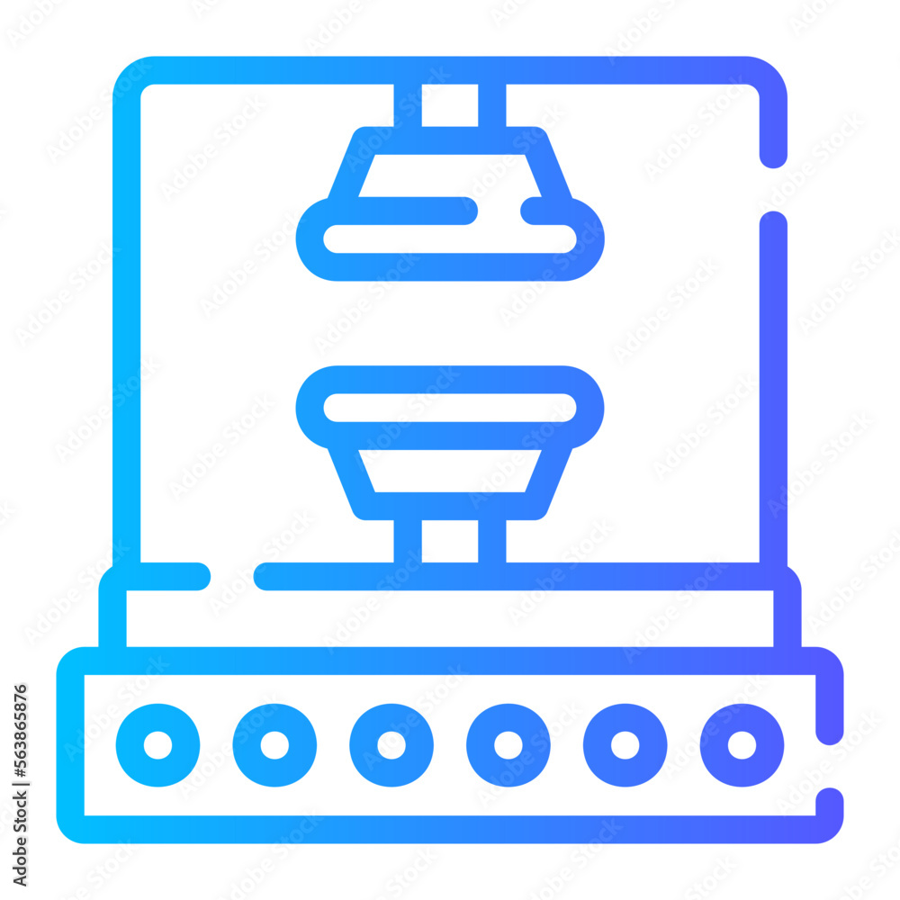 machine press gradient icon machine press gradient icon