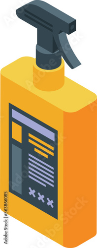 Spray mosquito protective icon isometric vector. Cream bite. Malaria insect