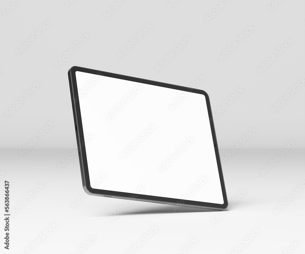 Realistic tablet mockup with blank screen. tablet isolated on white background. tablet side views. Realistic tablet mockup with blank screen. tablet isolated on white background. tablet side views.
