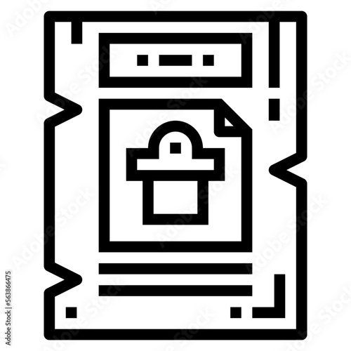 wanted line icon style