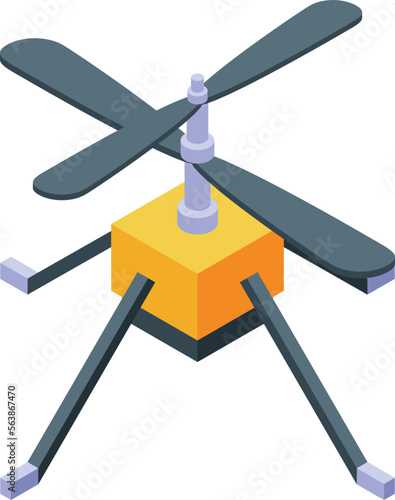 Space device icon isometric vector. Mars base. Future rover