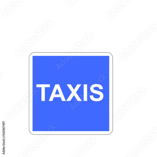Panneau routier d'indication: Station de taxis