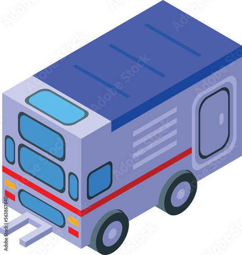 Space colonization icon isometric vector. Mars base. Future colony