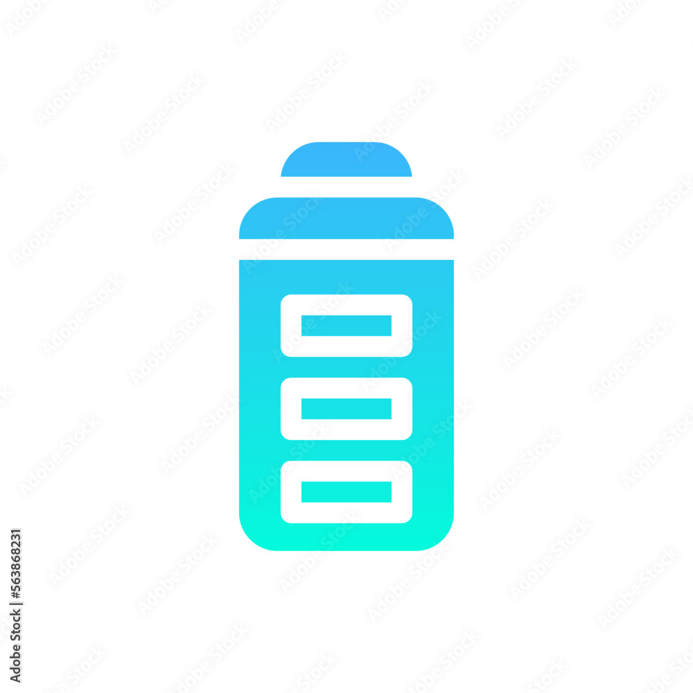 full battery flat gradient icon full battery flat gradient icon