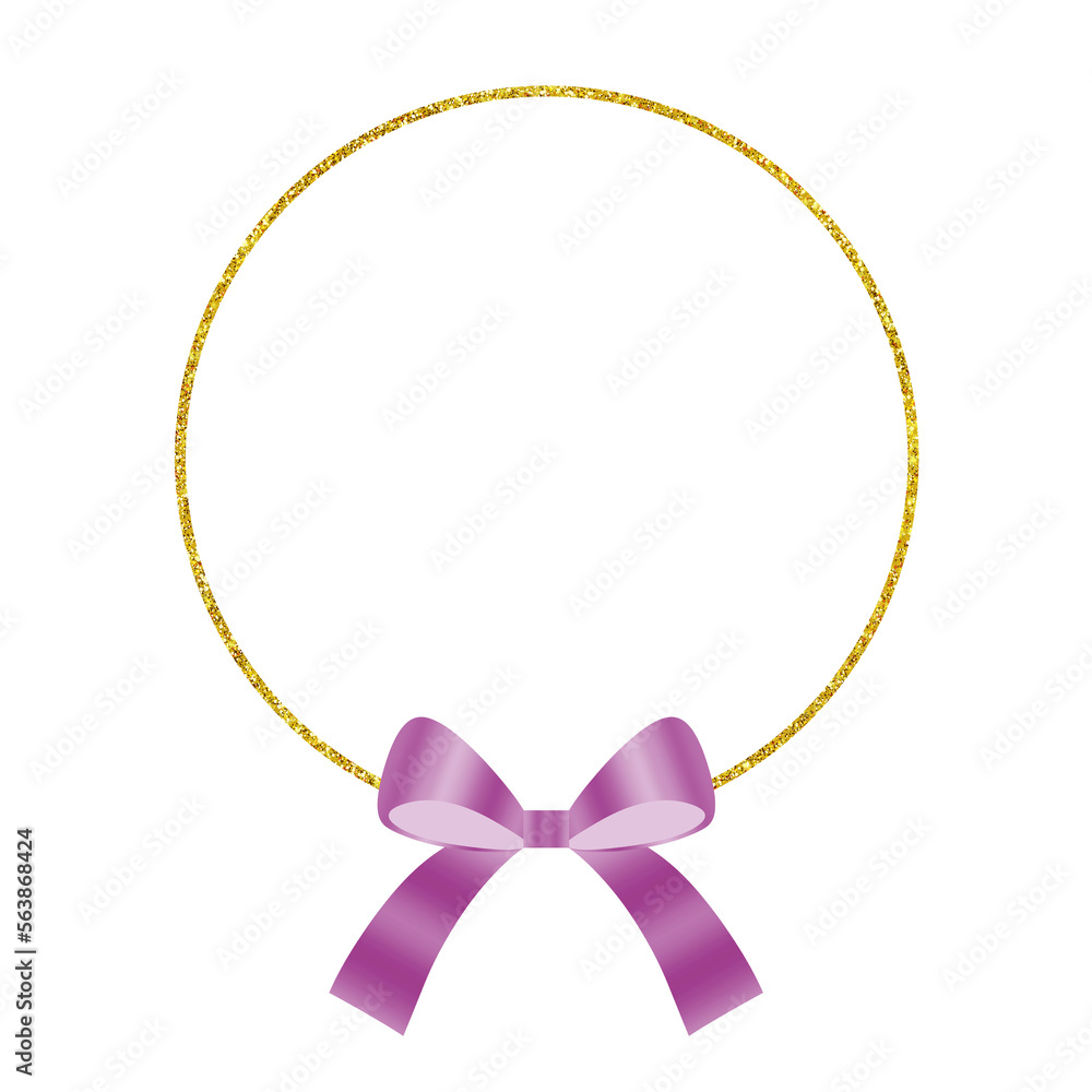 purple ribbon bow with gold circle purple ribbon bow with gold circle