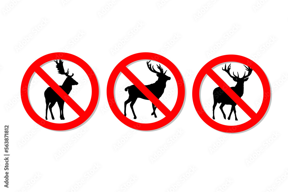 Warning sign no deer vector design Warning sign no deer vector design