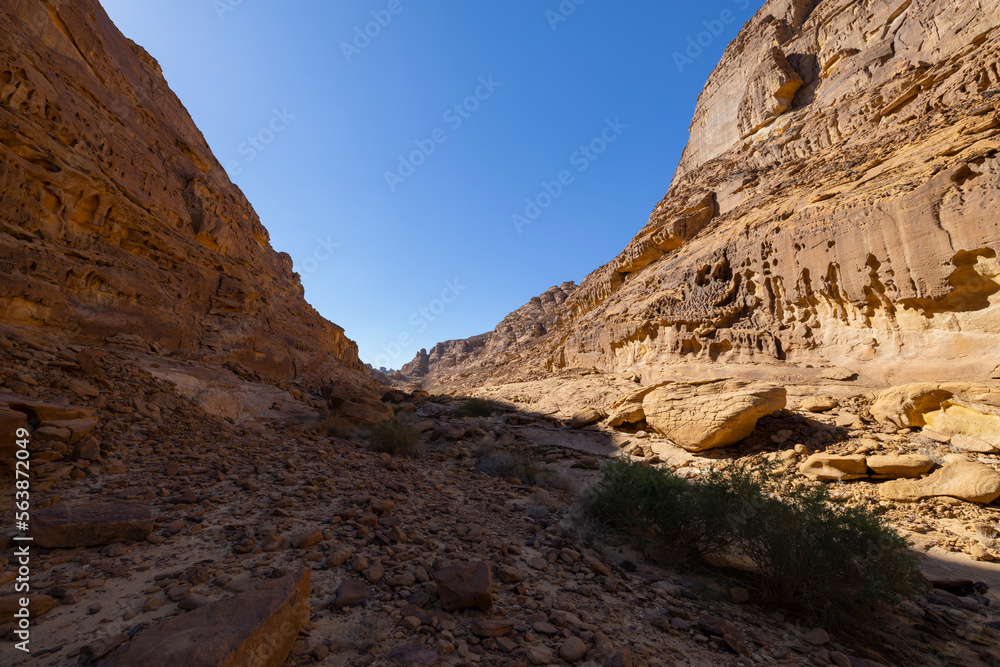 Natural outcrop rock formations near the Al Sahary resort  in Al Ula, north west Saudi Arabia