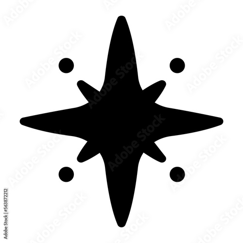 star element icon silhouette