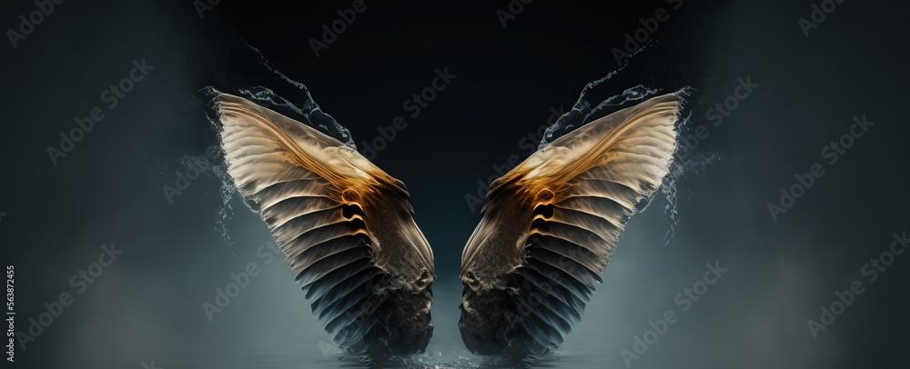 Fototapeta premium moth wings. angel wings, demon wings. 