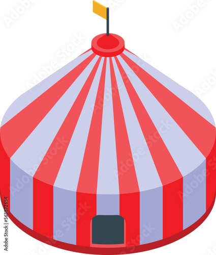 Circus tent snake charmer icon isometric vector. Indian dance. Cobra music