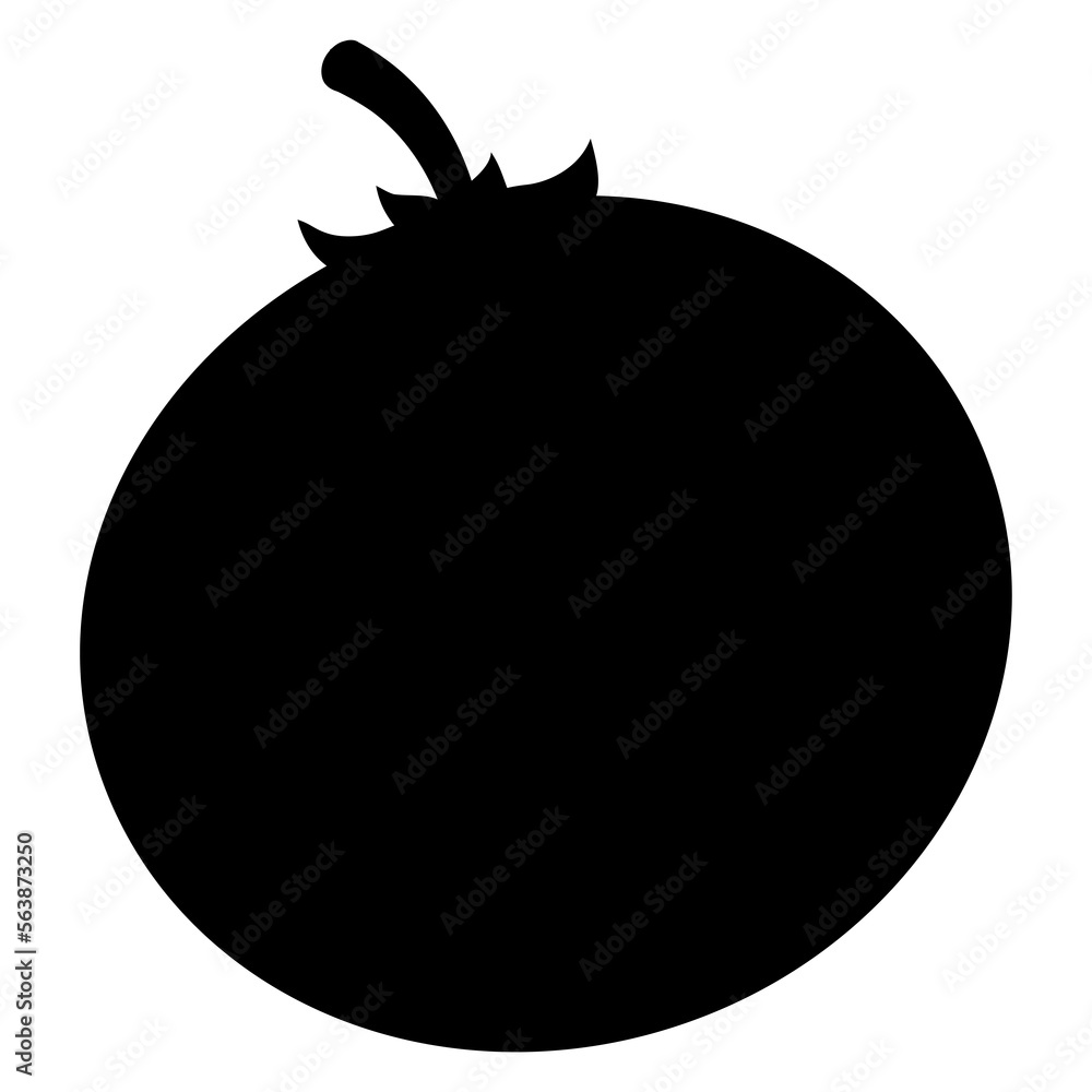 Fototapeta premium tomato icon black silhouette