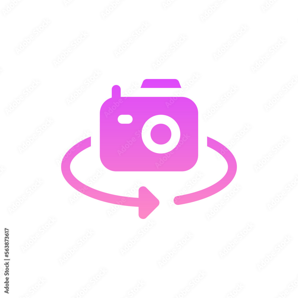 camera flat gradient icon camera flat gradient icon