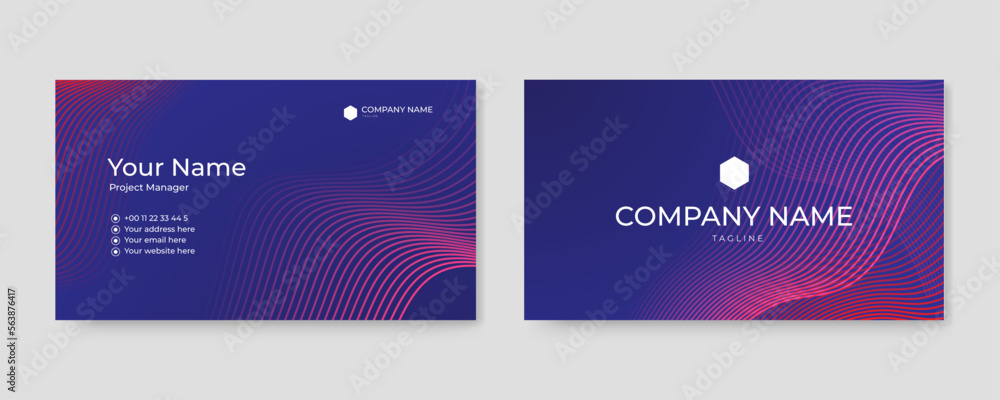 Colourful modern creative business card and name card horizontal simple clean template vector design.